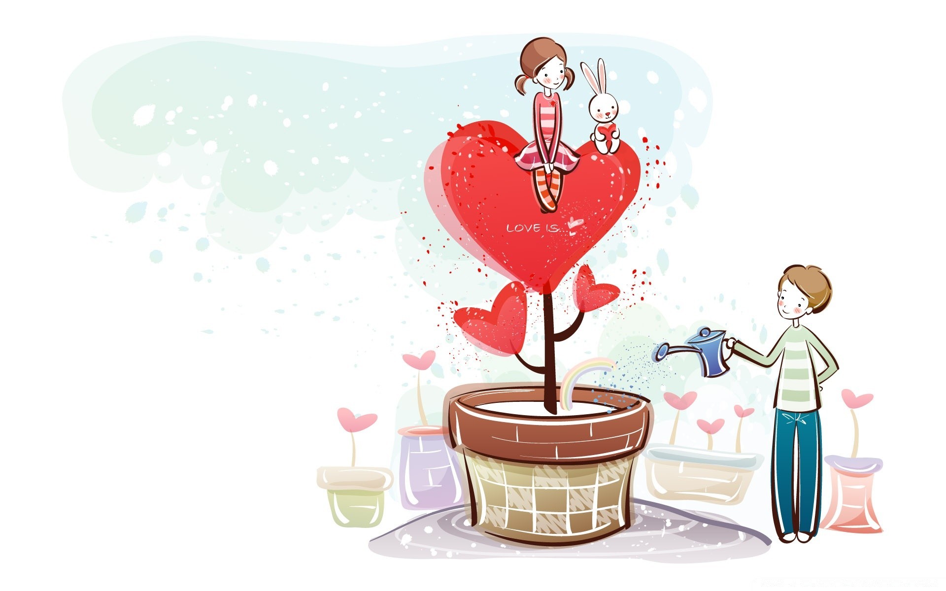 día de san valentín escritorio vacaciones decoración ilustración