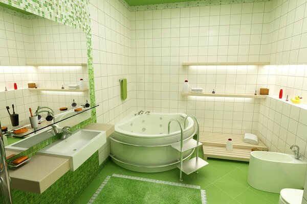 Grande bagno verde