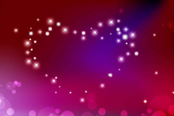 Cuore di diverse stelle brillanti