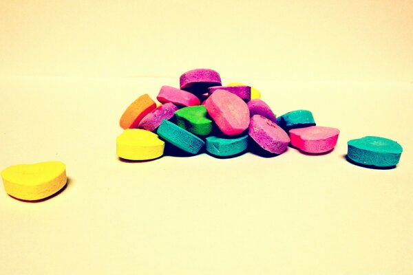 Colorful hearts in the form of a heart