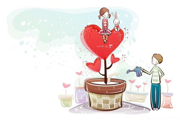 Love postcard Valentine s Day