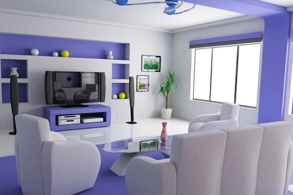 Arredamento interno camera moderna