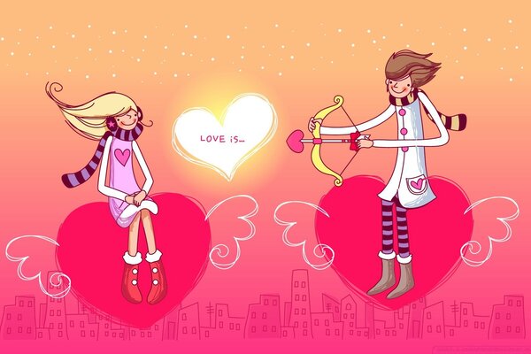 Illustrazione su San Valentino in divertimento