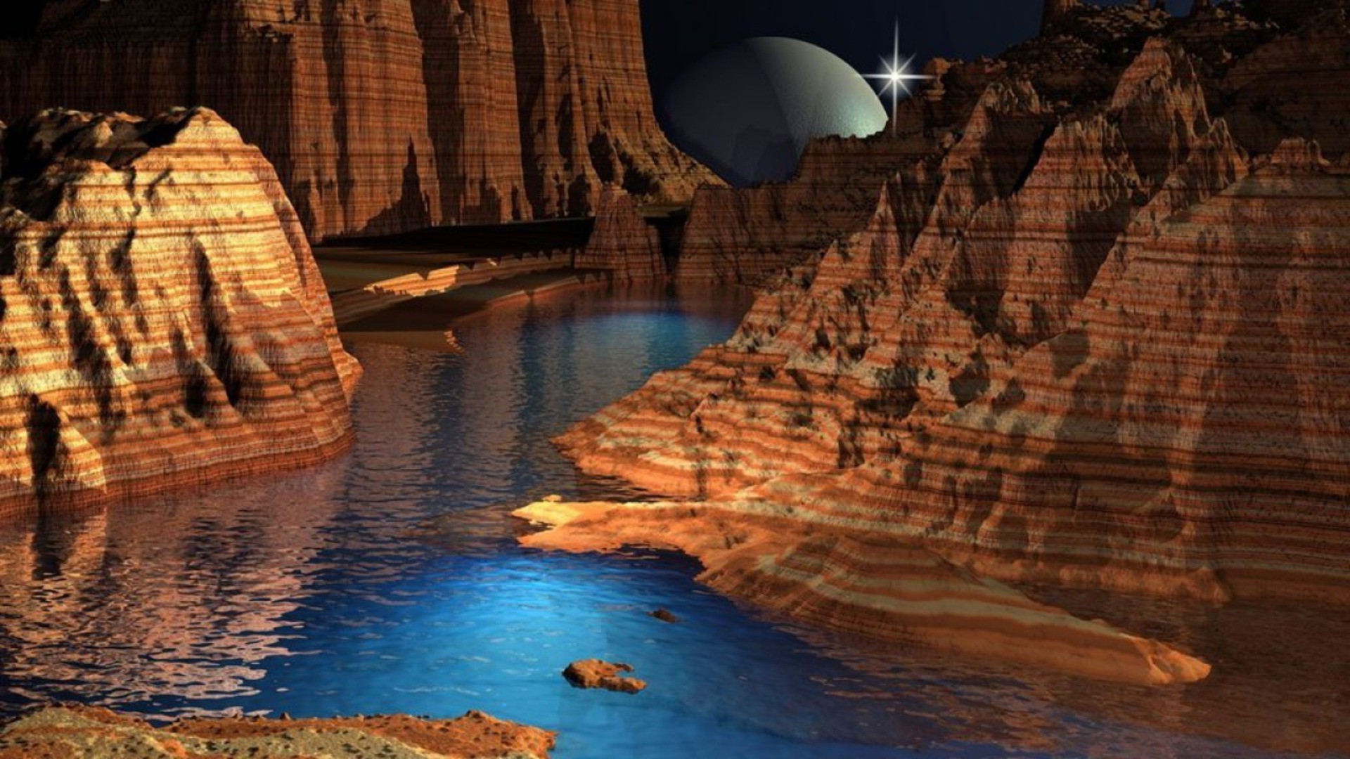 planets water travel landscape outdoors rock reflection scenic river nature recreation sunset