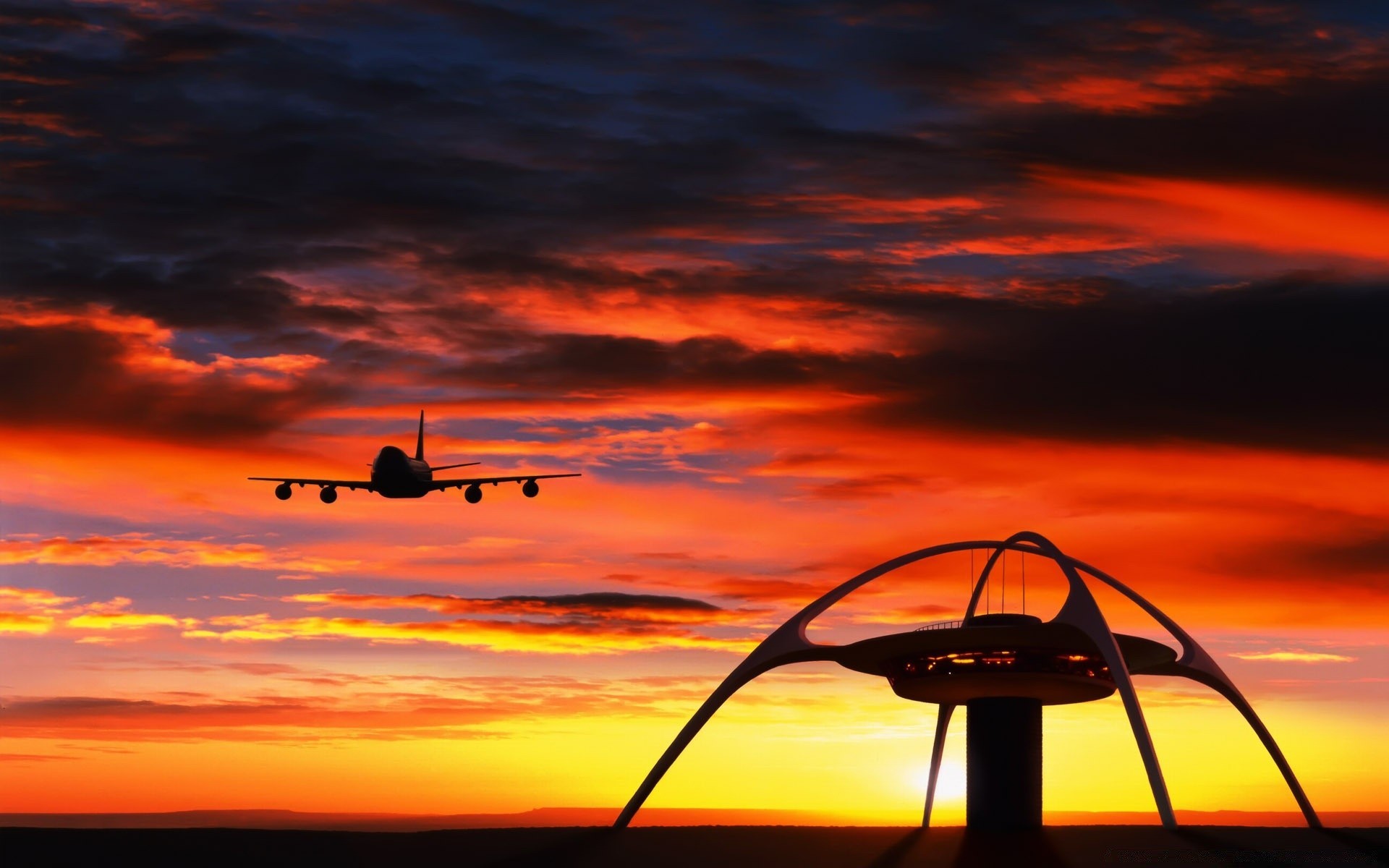 aviation sunset sun dawn evening dusk silhouette sky