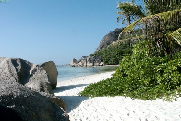 Landschaft am Meer mit Sandstrand