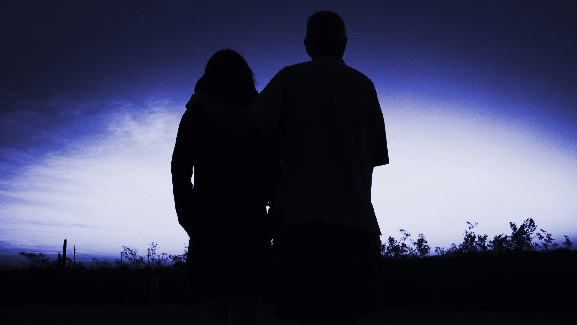 couples silhouette backlit sunset evening man light sky shadow dusk landscape dawn love two sun outdoors