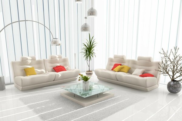 Interior moderno. Design de sala de estar