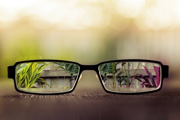 How a blind person sees through glasses with diopters