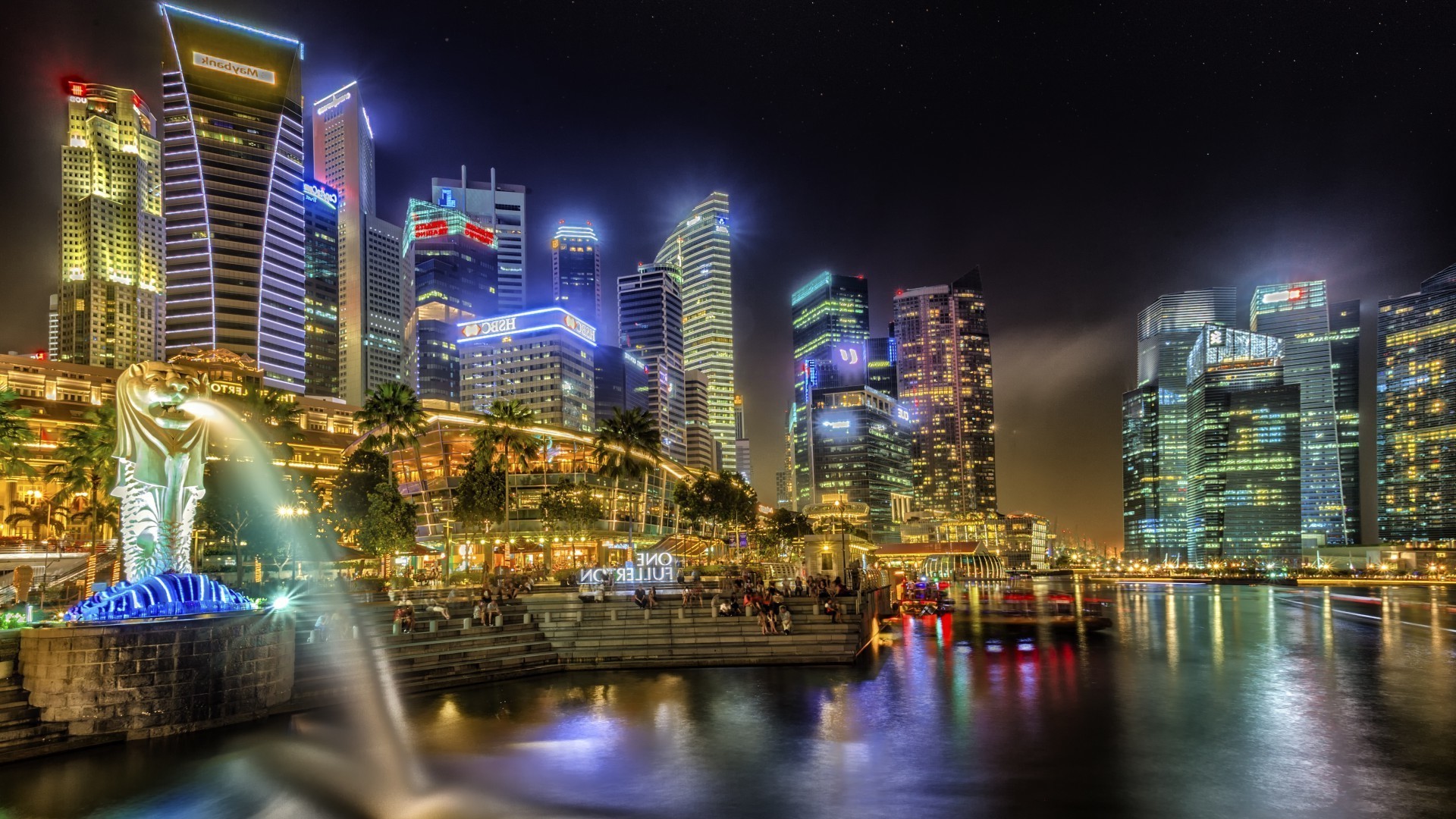 skyscrapers city downtown cityscape skyline skyscraper architecture dusk urban building office reflection business evening illuminated finance river modern travel financial water