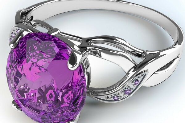 Jewelry with a purple stone