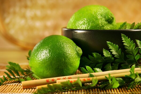 Makro fotoğrafçılık limon yeşil yaprakları