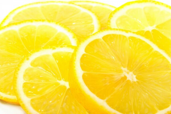 Macro photography of sliced juicy lemon