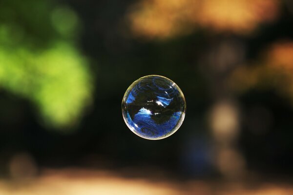 Soap bubble blurred background