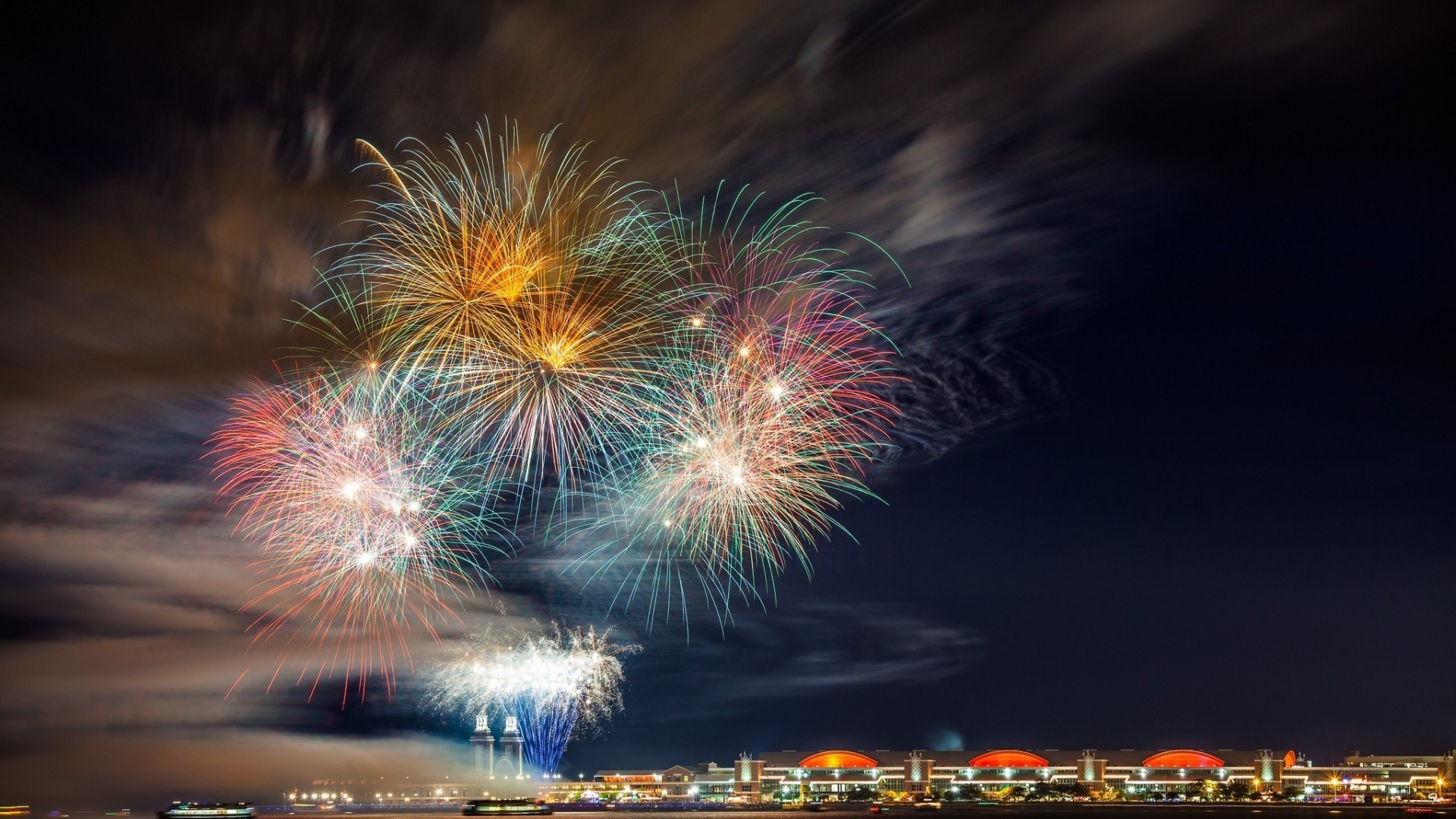 fogos de artifício festival chama feriado explosão luz foguete flash festa natal noite ano novo