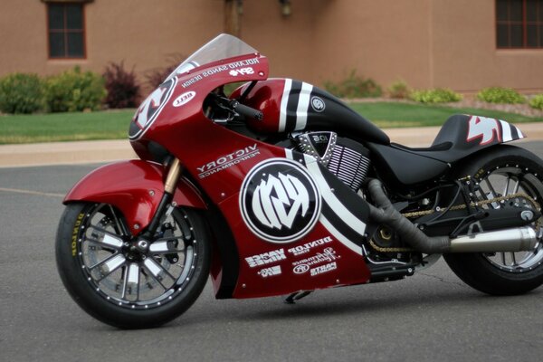 Cool Red Racing Motorcycle