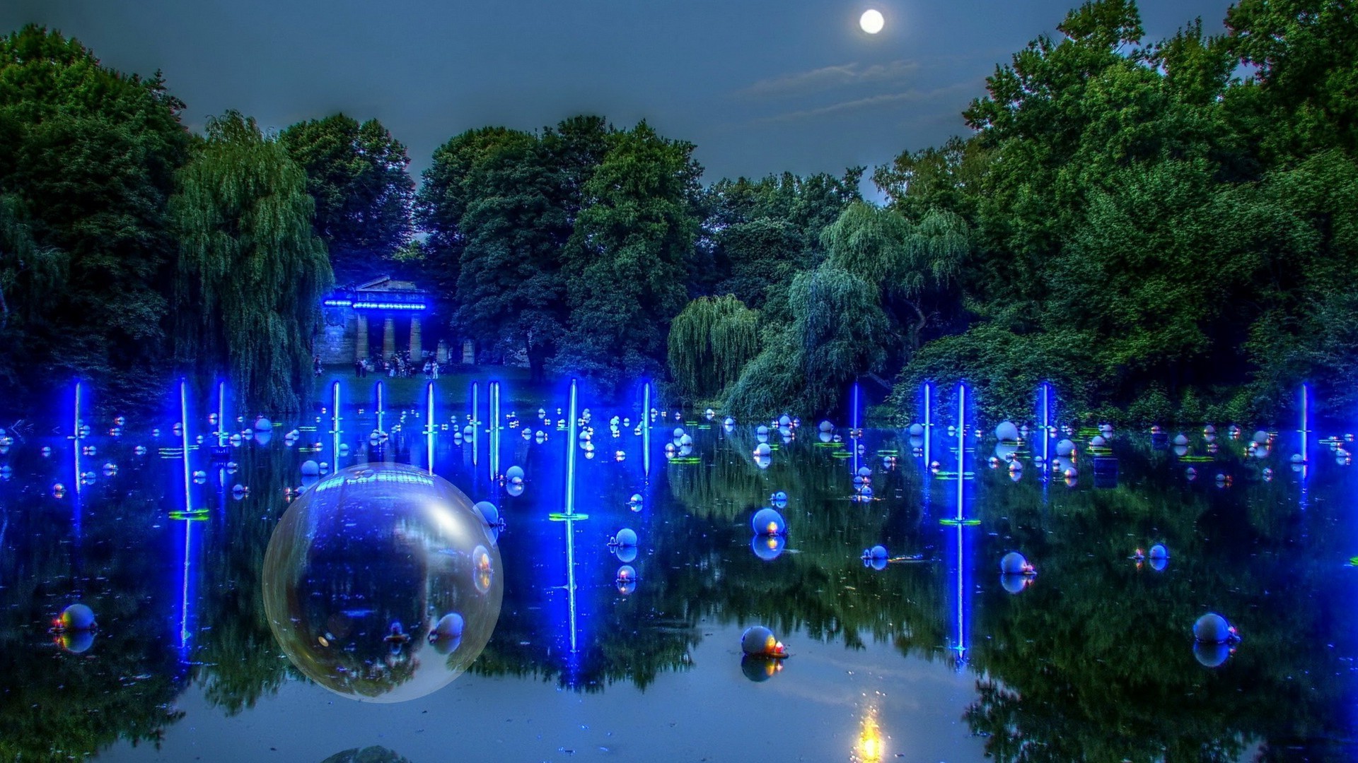 nacht abenddämmerung abenddämmerung weihnachten feiertag baum winter ball licht mond beleuchtet jahreszeit eva kugel scheint hell