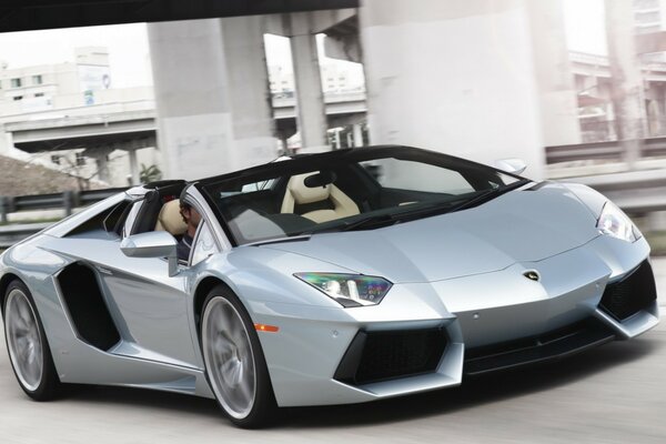 Stylish car in the urban landscape