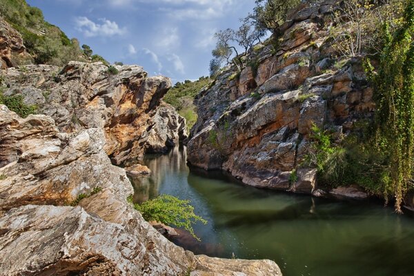 An incredibly beautiful stream among the rocks