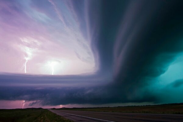 Tormenta hermoso cielo relámpago