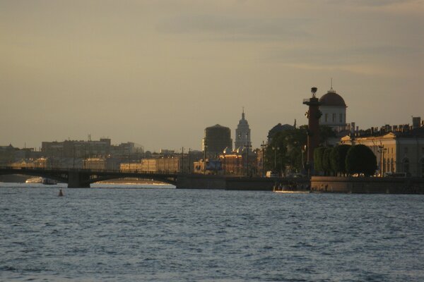 San Petersburgo. Puente de bolsa.