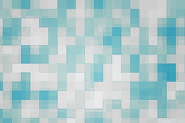 Mosaico geometrico di tonalità blu e bianco