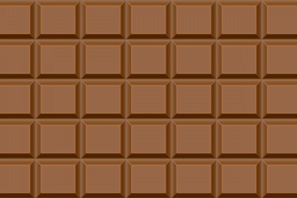 Carreau de chocolat brun rectangulaire