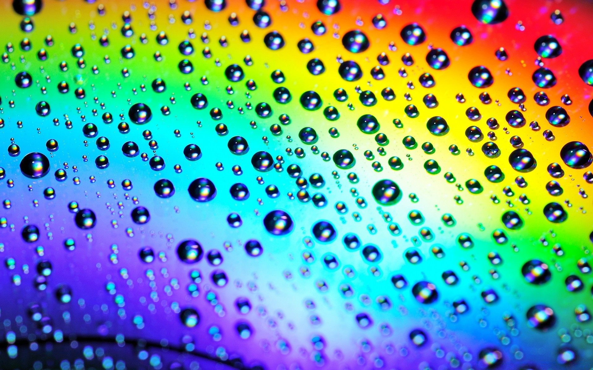 rainbow rain wet drop dew liquid bubble water droplet splash turquoise clear clean abstract shining light raindrop wash color dewy