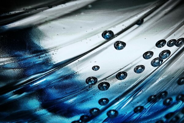 Macro photography of falling water. Rain