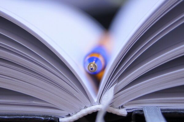 Macro image of the pages of a literary book in the library