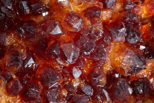 Close-up macro photography of crystals