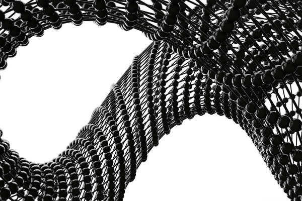 Spirale grafica 3D di colore Nero