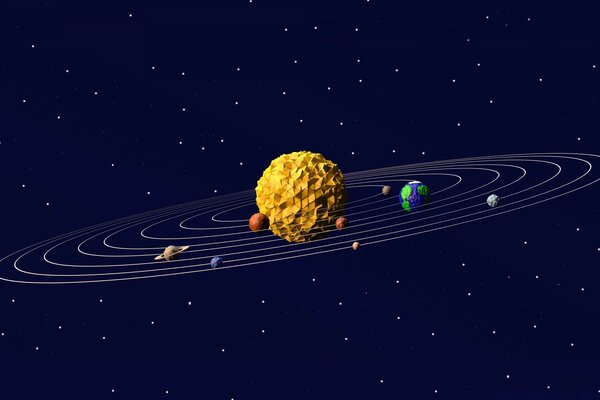 Schöne 3D-Grafik zum Thema Astronomie