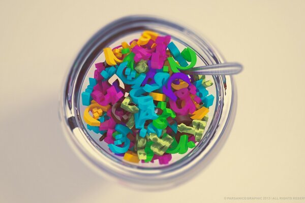 Colorful bright chips in a metal plate