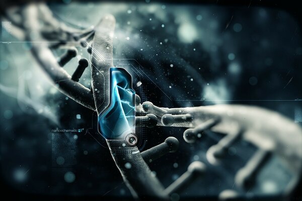 Łańcuch DNA komputerowa grafika 3D