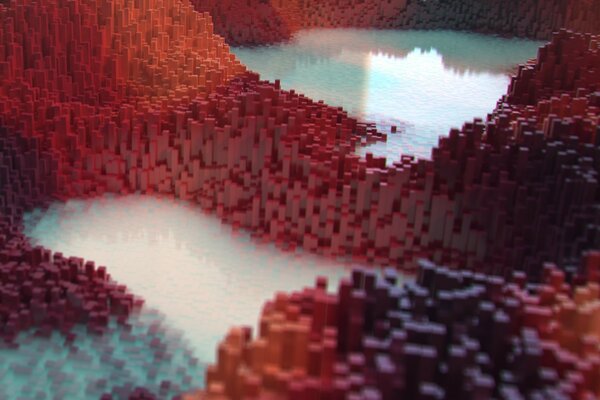 Graphiques 3D sur fond de paysage d hiver