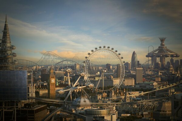 Londra daki Geçmişin ve geleceğin mimarisi