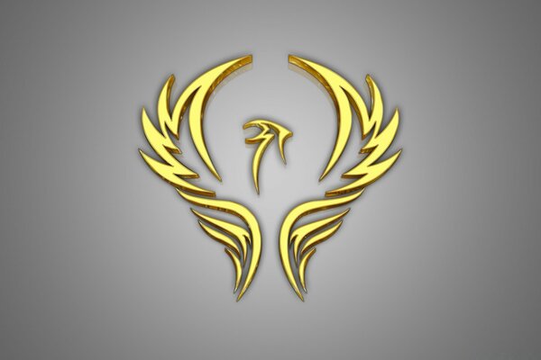 3d graphics of the golden bird