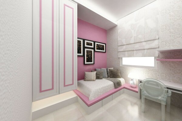 Projet de chambre d enfant en rose