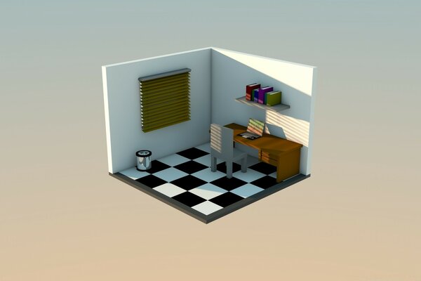 3D modeling of a student s living room