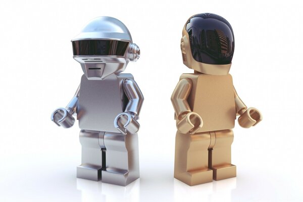 Deux robots Lego en état d alerte