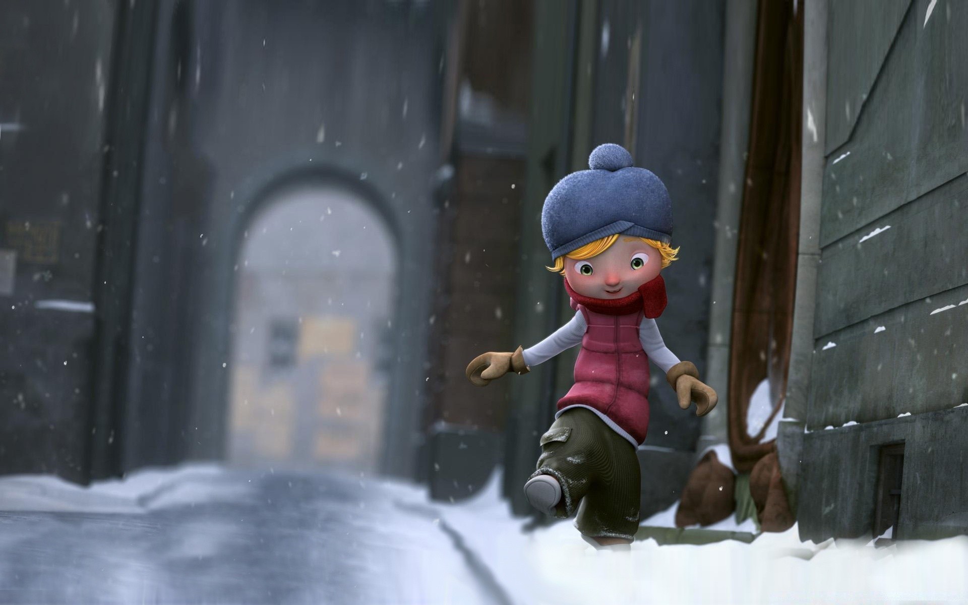 graphique 3d neige hiver un concours adulte action enfant porter lumière du jour à l extérieur froid rue homme femme