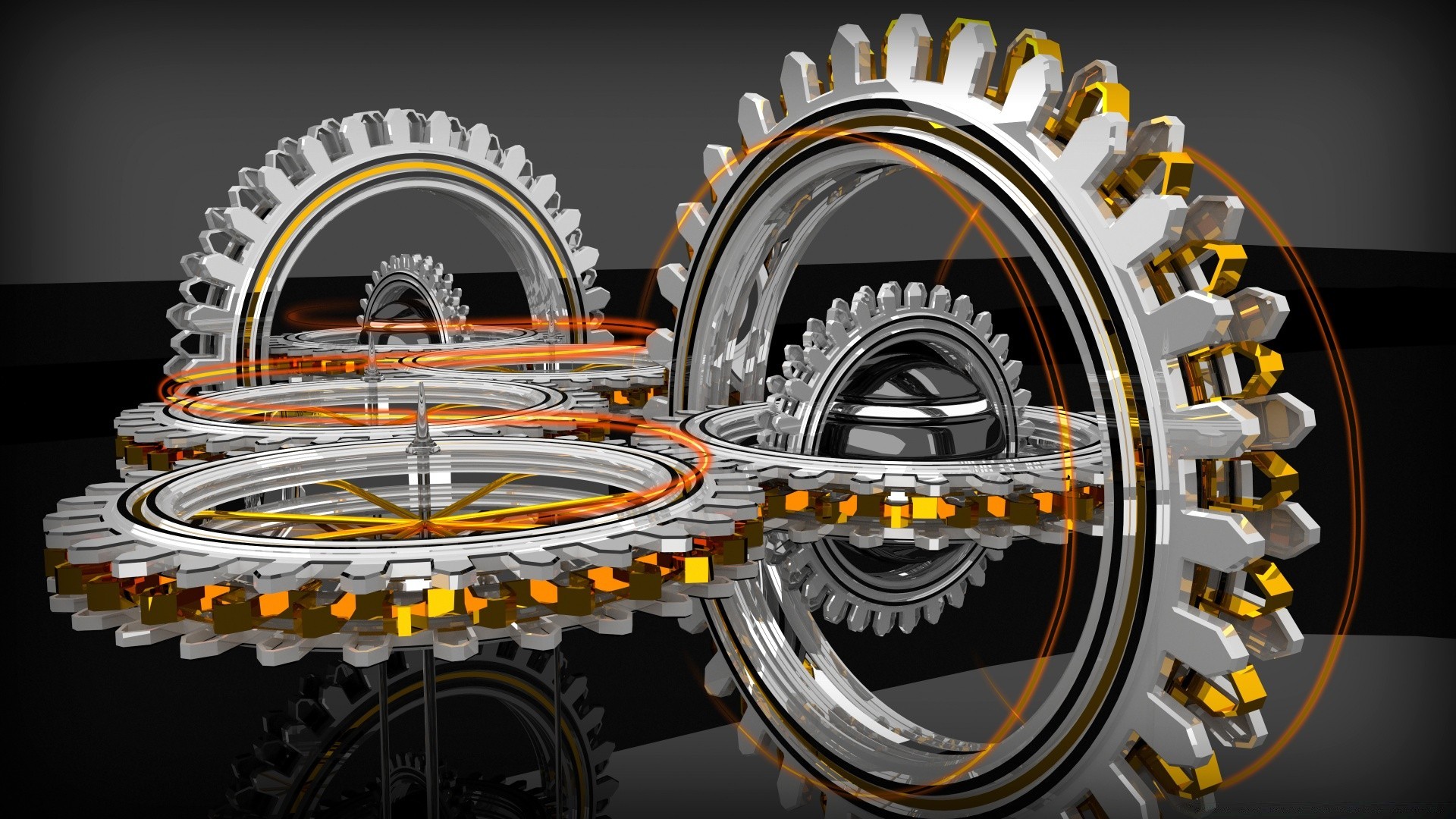 gráficos 3d ruedas maquinaria acero máquina engranajes precisión tecnología mecanismo motor industria hardware