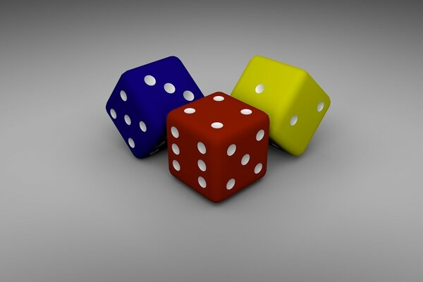 Multi-colored dice for gambling