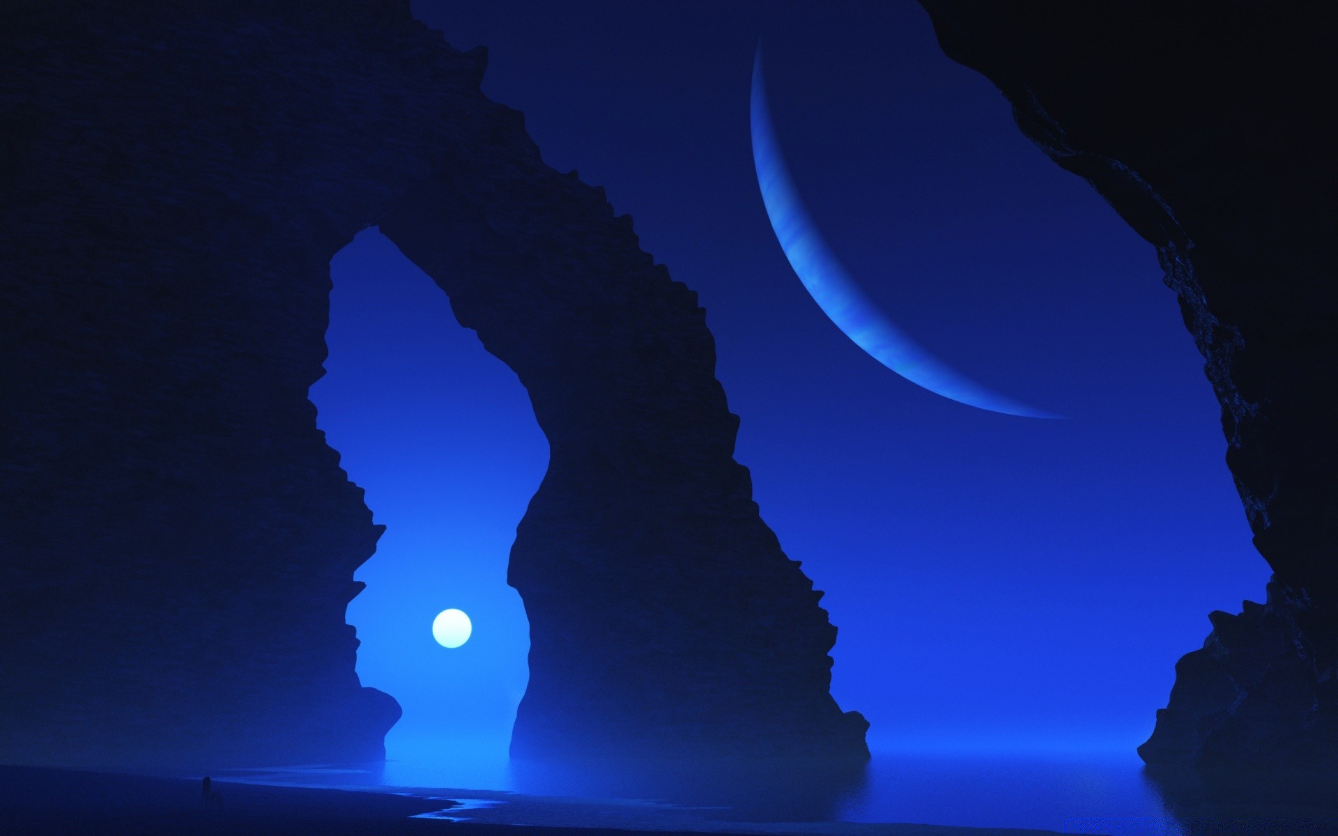 3d-grafik wasser himmel natur reisen sonne im freien meer sonnenuntergang mond ozean licht abend dämmerung dämmerung landschaft silhouette