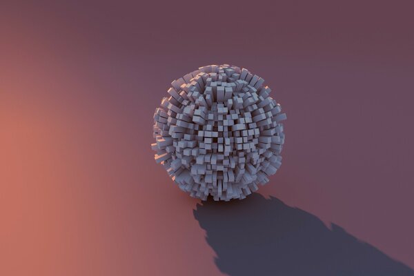 A ball made in 3D graphics