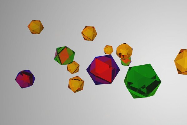 Piedras preciosas como formas geométricas