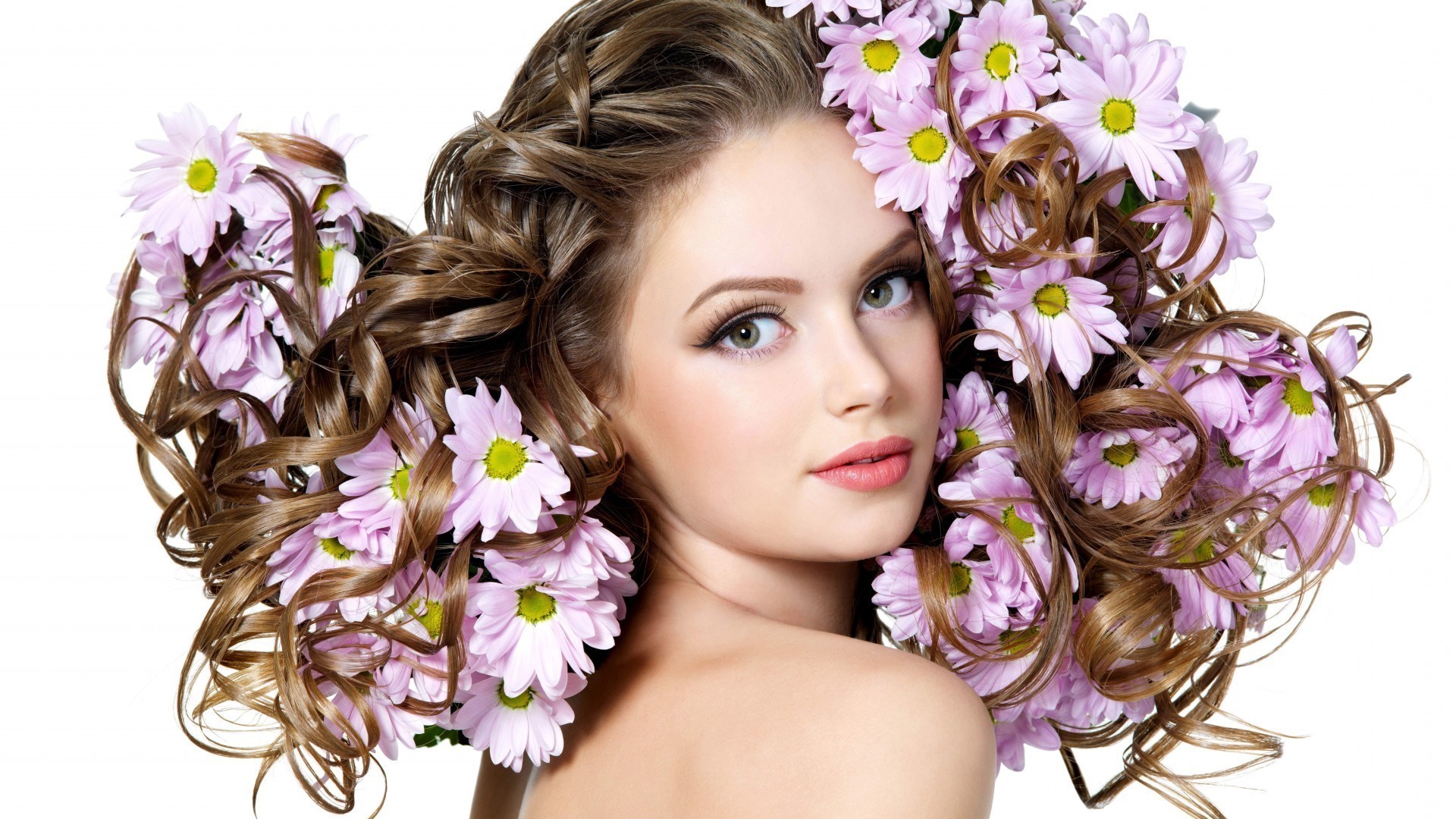 cara y sonrisa flor hermosa naturaleza floral mujer bonita flora ramo verano brillante moda joven hoja pétalo lindo cabello