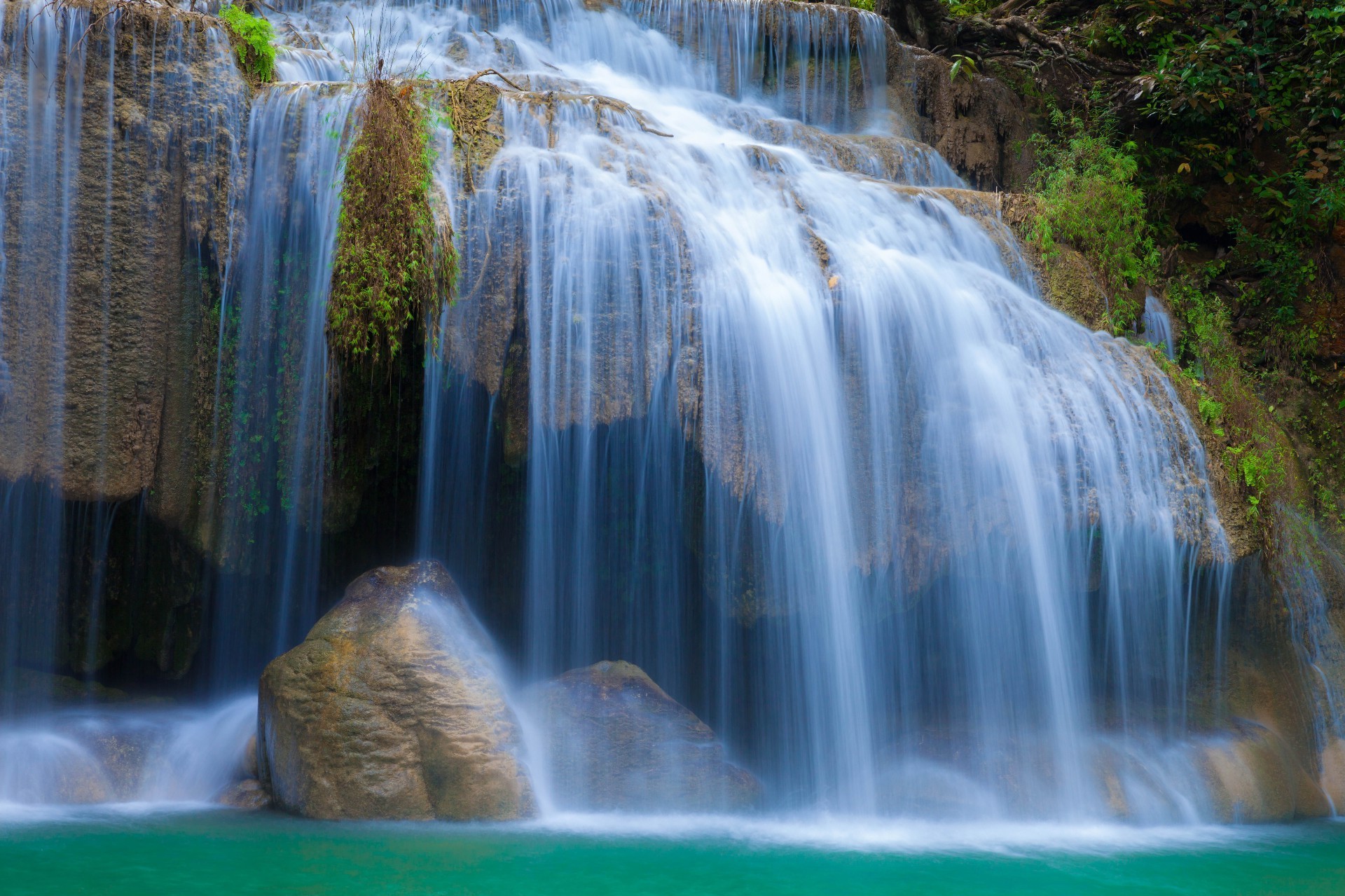 waterfalls water waterfall stream fall river cascade nature wet motion flow purity wood travel outdoors splash pool rock blur leaf