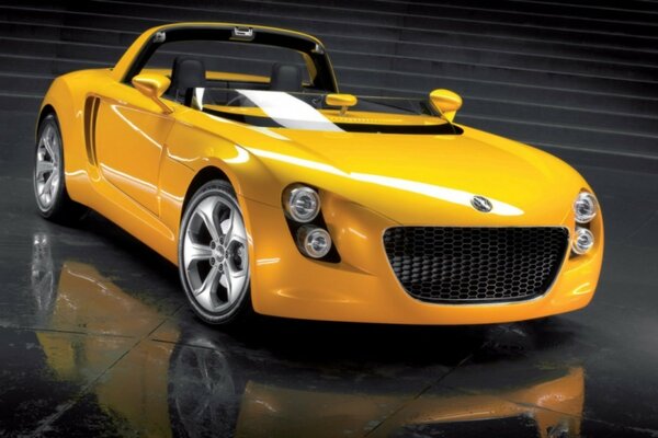 Carro amarelo esportivo legal 3D